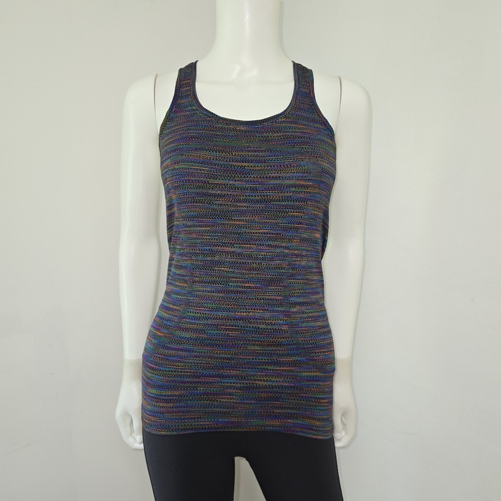 Lululemon Swiftly Tech Racerback Tank Top 2.0 Women Size 4 Run Rainbow Heather